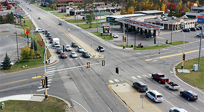 Photo: Aerial view of Hwy 197 in Bemidji.